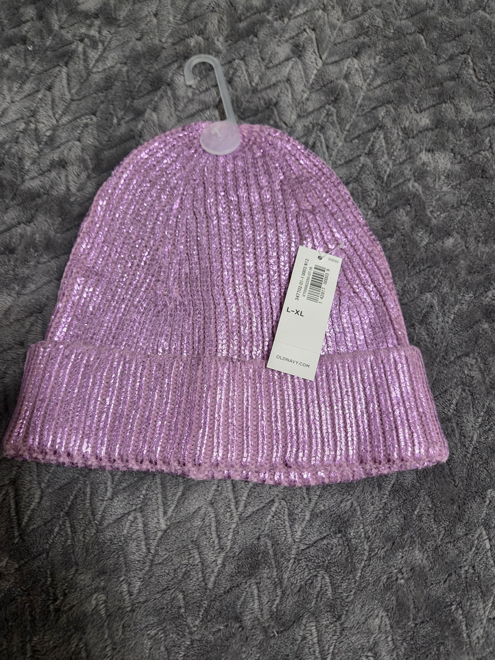 Old Navy Kids' Sparkly Lavender Knit Beanie